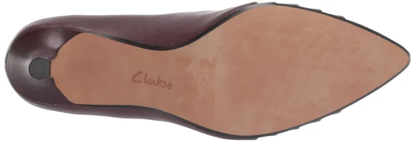 Clarks Women's Linvale Crown Pump Burgundy Leather 9.5