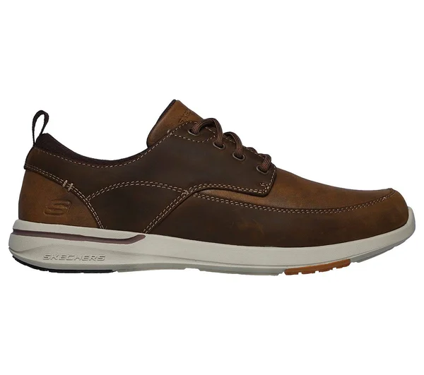 Men's Skechers Relaxed Fit Elent Leven Boat Shoe, Size: 8, Brown