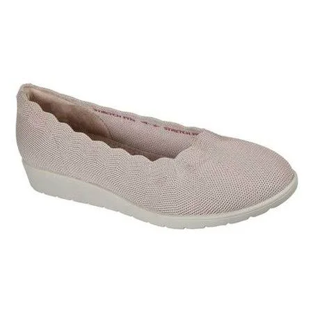 Skechers Cleo Flex Washable Knit Wedge Skimmer- Spellbind, Size 11 Medium, Taupe