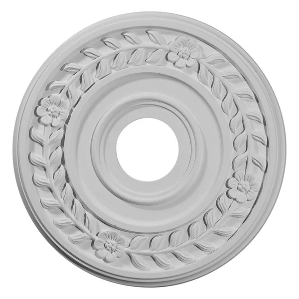 16 1/4x22OD x 3 5/8x22ID x 1x22P Wreath Ceiling Medallion (Fits Canopies Up to 5 1/2x22) - Hand-Painted Brushed Mahogany