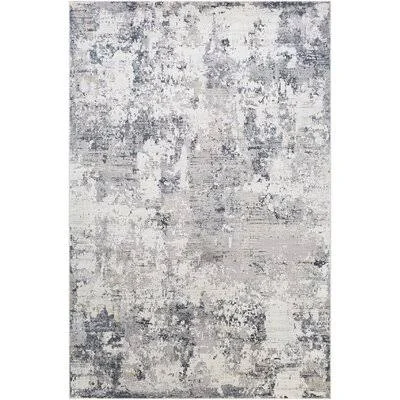 Angeles Abstract Charcoal/Light Gray/Cream Area Rug Mercury Row Rug Size: Rectangle 9& x 12&