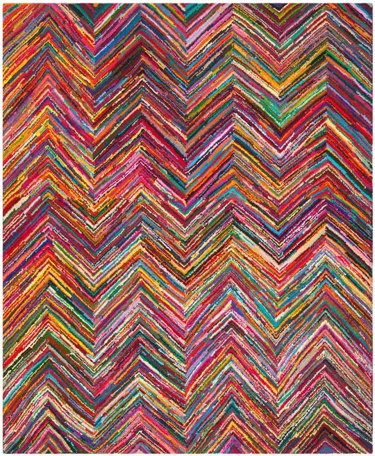 Safavieh Nantucket Pink/Multi 9& x 12& Area Rug