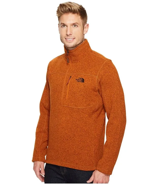 The North Face Gordon Lyons 1/4 Zip Jacket - Men's Autumnal Orange Heather, L