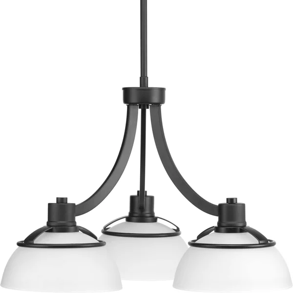 Progress Lighting P400034-031 Domain Three-Light Chandelier - Black