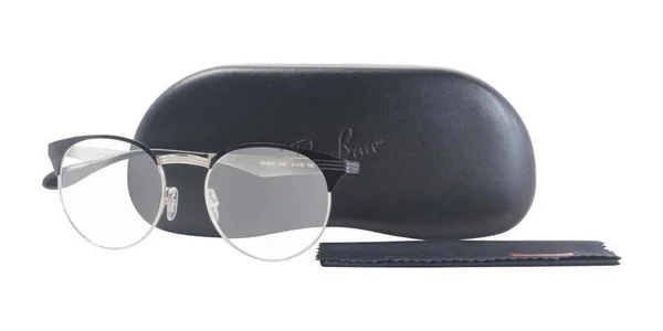 Ray Ban RX6406 Eyeglasses - 2861 Silver on Top Black