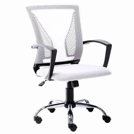 Mid Back Office Chair, Ergonomic Home Desk Chair with Lumbar SUPPORT, Mordern Mesh Computer Chair, Adjustable Rolling Swivel Cha