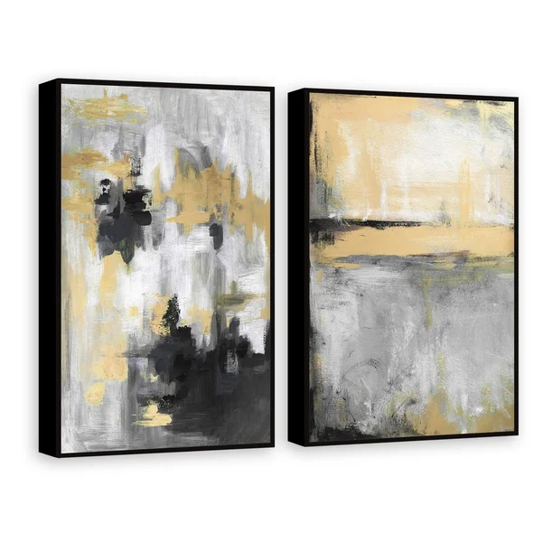 Golden Fog Diptych, Size: 36 inch x 48 inch