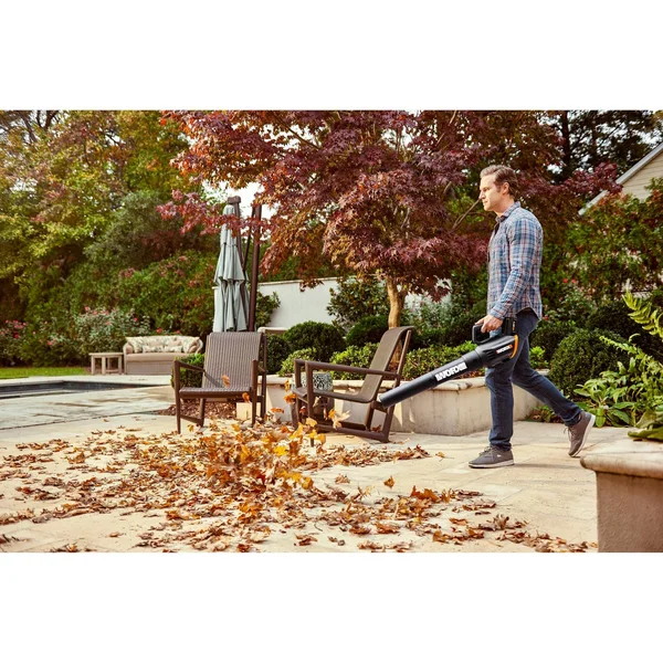 Worx 20V PowerShare 10x22 Cordless String Trimmer and Turbine Blower Combo Kit Wg930.2