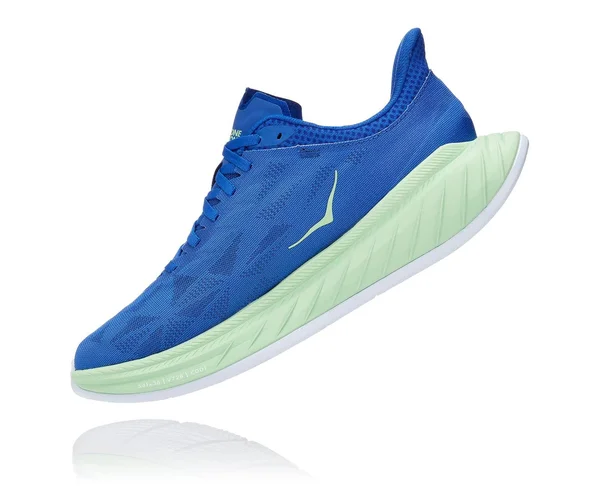 Men's Hoka One One Carbon x 2 9.5-D - Dazzling Blue, Green Ash
