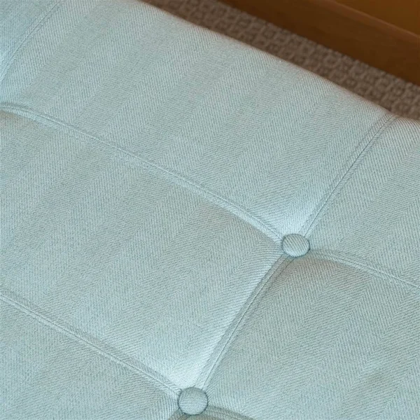 Noble House Harper Light Blue Fabric Storage Ottoman