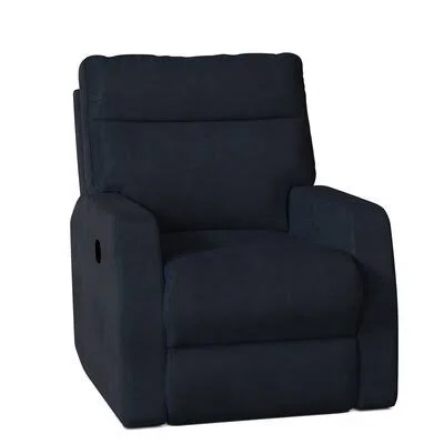 Wayfair Custom Upholstery Vance 33x22 Wide Manual Rocker Standard Recliner Body Fabric: Tina Indigo