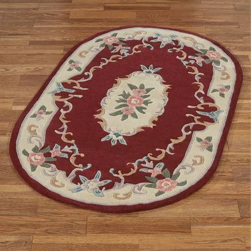 Serena Aubusson II Oval Rug 3&6x22 x 5&6x22 Oval - 3&6x22 x 5&6x22 Oval, Parisian Blue