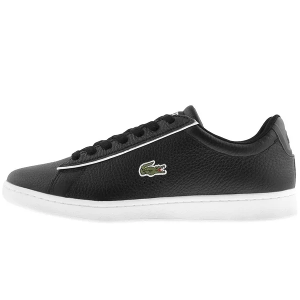 Lacoste Carnaby Evo 120 Black White Leather Mens Trainers 11 US