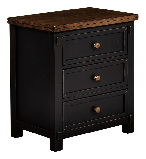 A-America Stone Creek Nightstand, Black