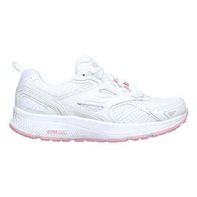 Skechers Women's GOrun Consistent Running Shoes, White/Pink, 6.5
