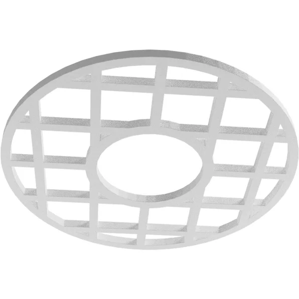 Ekena Millwork CMPP32ONASV 32x22OD x 11 5/8x22ID x 1x22P O&Neal Architectural Grade PVC Pierced Ceiling Medallion, Antiqued Silv