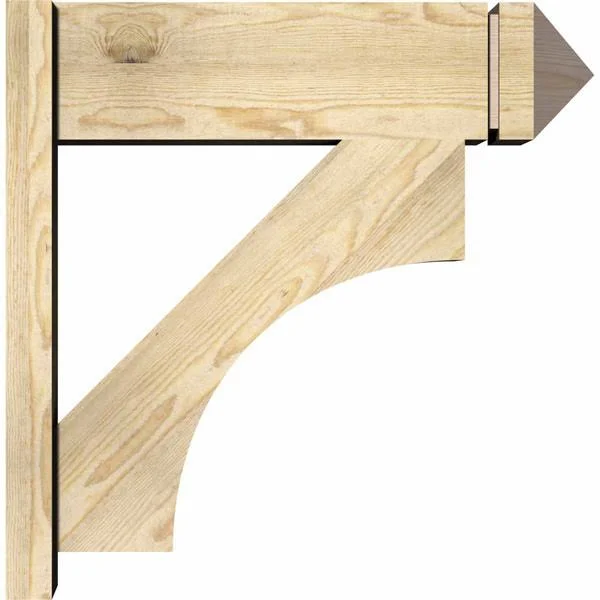 Ekena Millwork OUT08X26X26WTL03RDF 8x22W x 26x22D x 26x22H Westlake Rough Sawn Arts and Crafts Outlooker - Douglas Fir