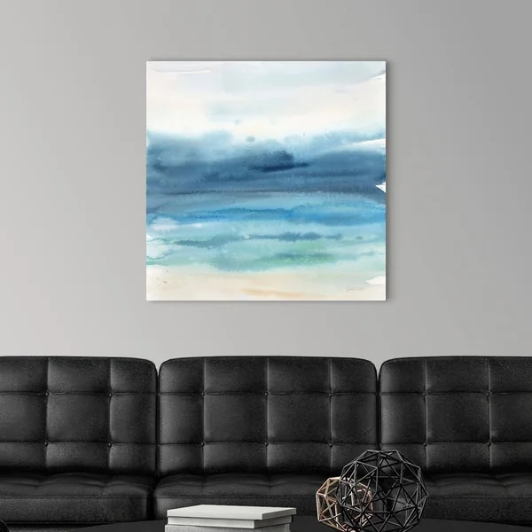 Indigo Seascape I, Canvas Wall Art, 30x30, Great Big Canvas