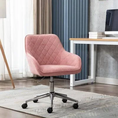 Fabric Task Chair Everly Quinn Upholstery Color: Pink