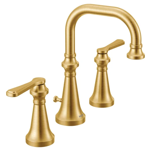 Moen TS44102BG Colinet High-Arc Widespread Bathroom Faucet Finish: Brushed Gold