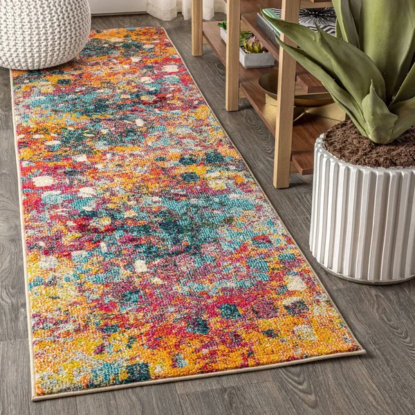 Jonathan Y Contemporary Pop Modern Abstract Multi/Yellow 4 ft. x 6 ft. Area Rug