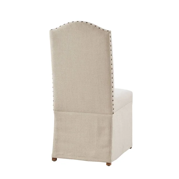 Madison Park Foster High Back Dining Chairs with Skirts, Set of 2 - Beige