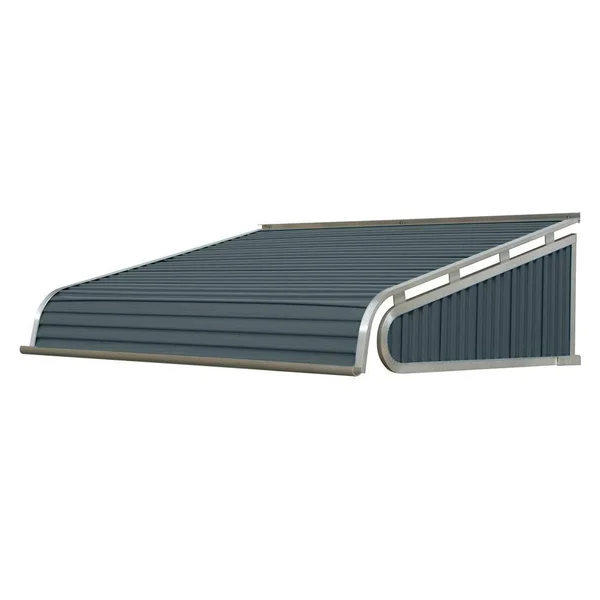 NuImage Awnings 1500 72-in Wide x 36-in Projection Slate Blue Solid Fixed Door Awning - K150607237