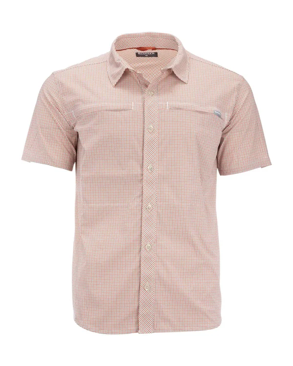 Simms Stone Cold SS Shirt Smoked Salmon Morada Plaid - M
