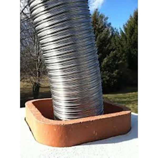 6 in. x 20 ft. Smooth Wall Fireplace Stainless Steel Chimney Liner Kit