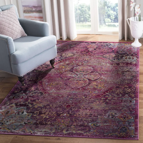 Safavieh Crystal CRS512S 2&2x22 x 9&0x22 Runner Fuchsia - Purple Area Rug