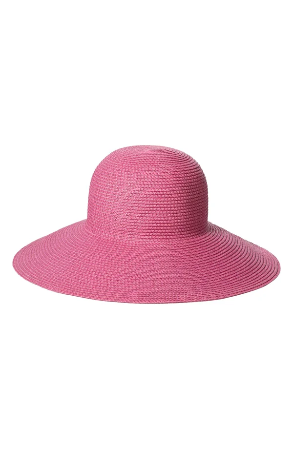 Eric Javits &Hampton& Straw Sun Hat Raspberry