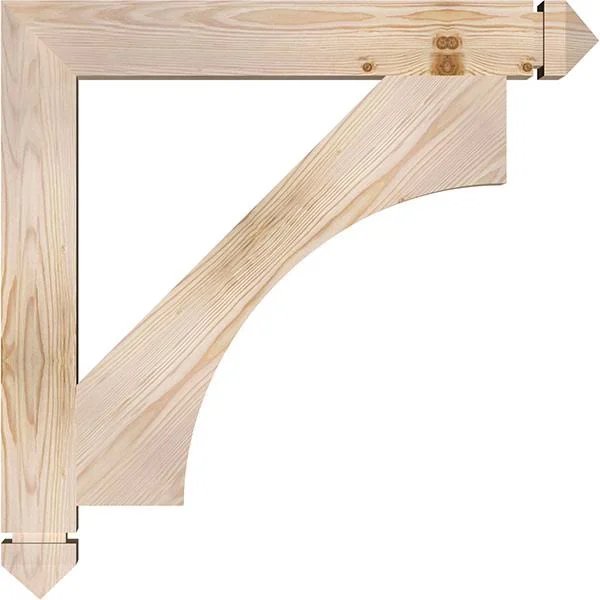 Ekena Millwork BKT04X28X28WTL03SDF 3 1/2x22W x 28x22D x 28x22H Westlake Arts & Crafts Smooth BRACKET, Douglas Fir