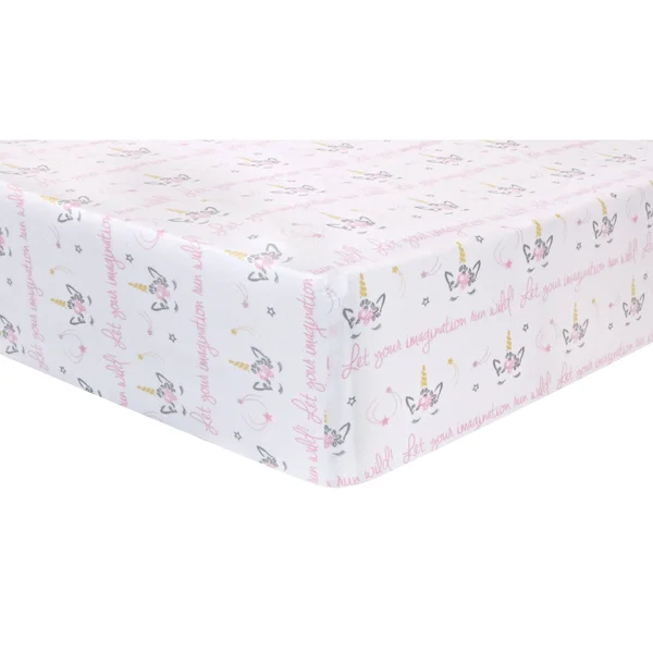 Sammy & Lou Mystical Dreams 4 Piece Crib Bedding Set - Pink