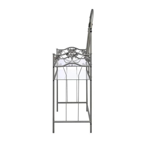Belcrest Pewter Metal and Glass Vanity Set