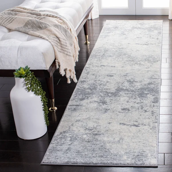 Safavieh Brentwood Alaia Abstract Runner Rug - Grey/Ivory, 2& x 14&