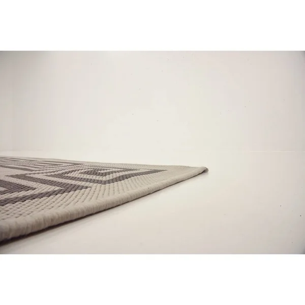 Unique Loom Outdoor Stars Area Rug - 6& x 6& Round - Gray