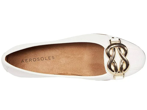 Women's Aerosoles Big Bet Ballet Flat, Size: 5.5, White