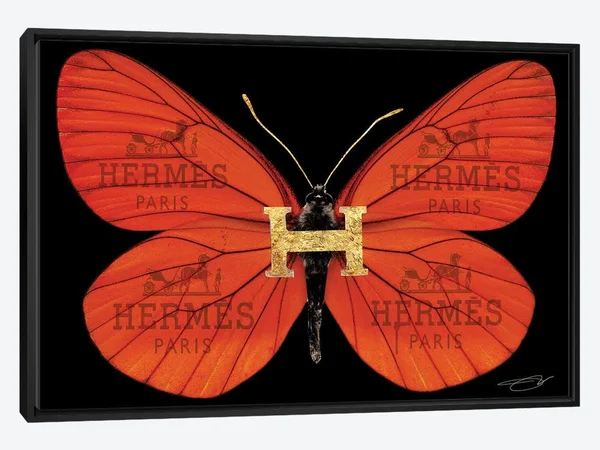 Framed Canvas Art - Fly As Hermes by Studio One ( Fashion > Fashion Brands > Herm鑣 art)