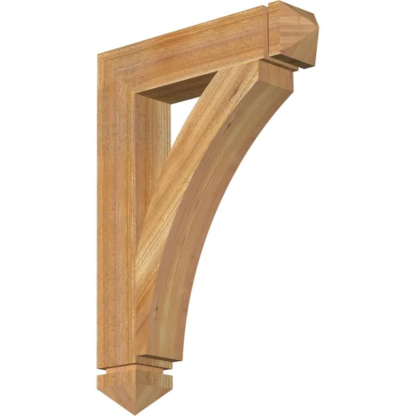 Ekena Millwork BKT04X20X28THR03RWR 4x22W x 20x22D x 28x22H Thorton Arts & Crafts Rough Sawn BRACKET - Western Red Cedar