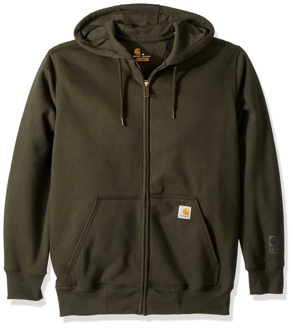 Carhartt Men's Rain Defender Paxton Heavyweight Hooded Zip Front Sweatshirt, Peat