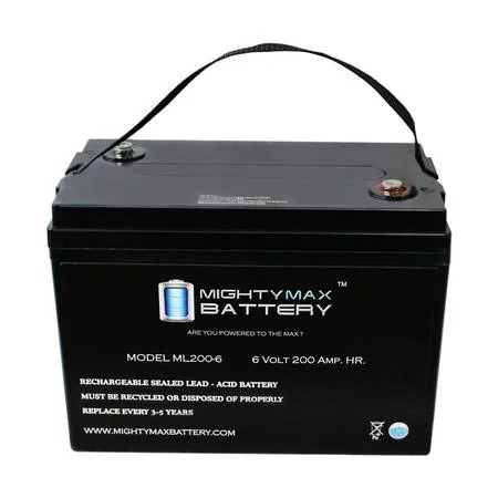 Mighty Max Battery Ml200-6 6-Volt 200 Ah Rechargeable Sealed Lead Acid