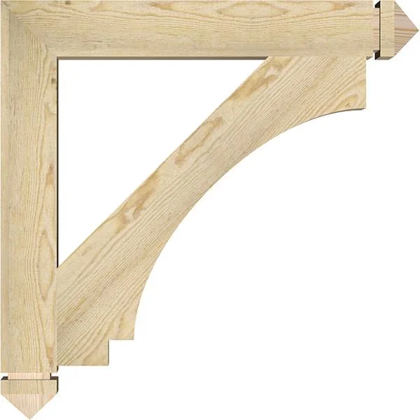 Ekena Millwork BKT04X30X30IMP03RDF 4x22W x 30x22D x 30x22H Imperial Arts & Crafts Rough Sawn BRACKET - Douglas Fir