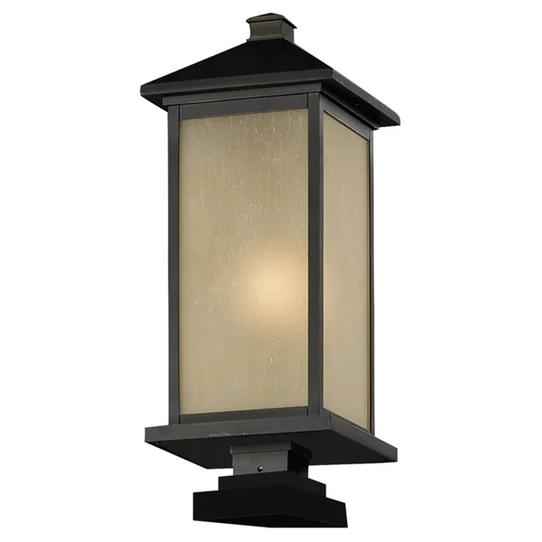 Z-Lite 548PHB-SQPM-ORB Vienna Outdoor Post Light, Oil Rubbed Bronze