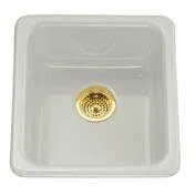 KOHLER K-6584-95 Iron/Tones 17 In. x 18-3/4 In. Top-Mount/Undermount Single Bowl Kitchen Sink - Ice Grey