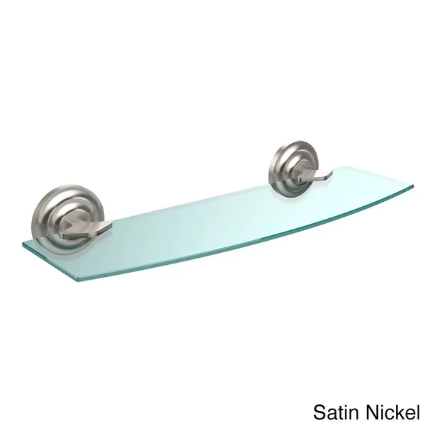 Allied Brass Que New Collection 18x22 Glass Shelf Matte Black - 18 inches x 5 inches
