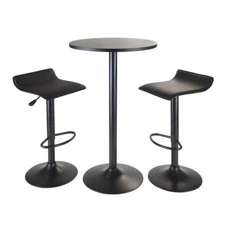 Obsidian 3-Pc Pub Set - Black