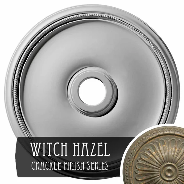 24x22OD x 3 5/8x22ID x 1 3/4x22P Theia Ceiling Medallion (Fits Canopies Up to 6 3/4x22), Hand-Painted Witch Hazel Crackle