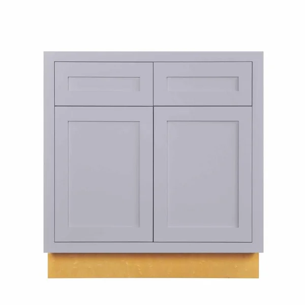 Maplevilles Cabinetry SB33 Inset 33 inch Wide x 34-1/2 inch Tall 2 Door Base Cabinet, Gray