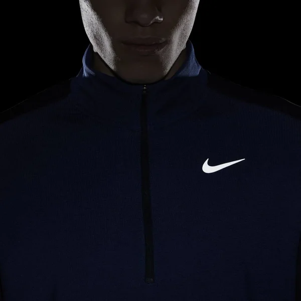 Nike Dri-Fit Men's 1/2-Zip Running Top in Blue - Size: Medium, CU6073-452