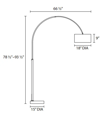Sonneman 4097.13K - Arc Shade Floor Lamp - Satin Nickel